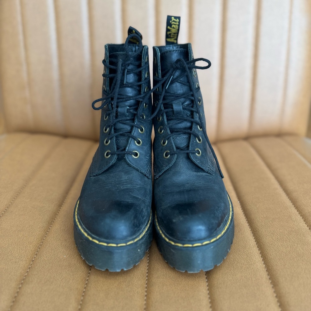 Dr. Martens Women's Black Lace-Up Platform Boots